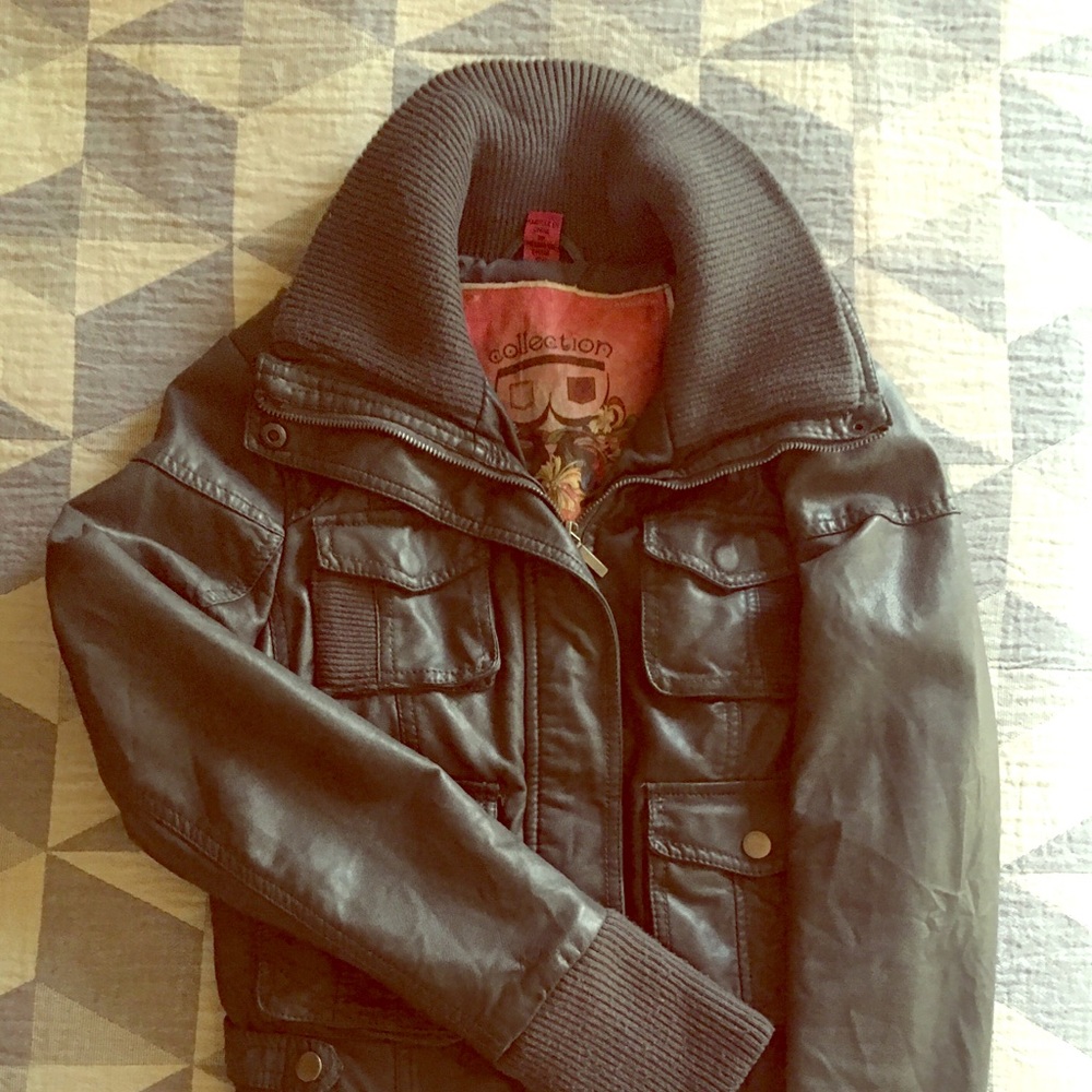 Faux Leather Biker Jacket